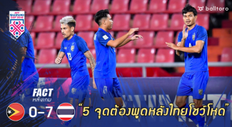 Fact หลังเกม : 5 จุดต้องพูดถึงหลัง ไทย เปิดหัวซูซูกิคัพถล่ม ติมอร์ 7-0 Fact หลังเกม : 5 จุดต้องพูดถึงหลัง ไทย เปิดหัวซูซูกิคัพถล่ม ติมอร์ 7-0