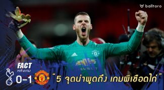 Fact หลังเกม : 5 จุดน่าพูดถึง หลังผีแดงบุกเชือดไก่ 1-0 ถึงเวมบลีย์ Fact หลังเกม : 5 จุดน่าพูดถึง หลังผีแดงบุกเชือดไก่ 1-0 ถึงเวมบลีย์