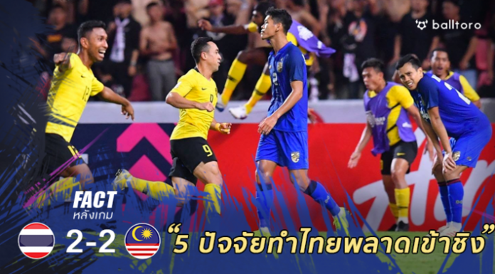 Fact หลังเกม : 5 ปัจจัยทำ ทีมชาติไทย เจ๊า มาเลเซีย ร่วงซูซูกิ คัพ