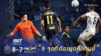 Fact หลังเกม : 5 จุดที่ต้องพูดถึงเกม บุรีรัมย์ แม่นโทษดับ แบงค็อก 8-7 Fact หลังเกม : 5 จุดที่ต้องพูดถึงเกม บุรีรัมย์ แม่นโทษดับ แบงค็อก 8-7