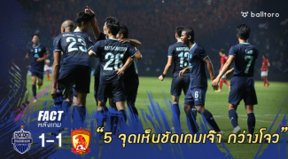 Fact หลังเกม : 5 จุดที่ต้องพูดถึงเกม บุรีรัมย์ ไล่เจ๊า กว่างโจว 1-1อ Fact หลังเกม : 5 จุดที่ต้องพูดถึงเกม บุรีรัมย์ ไล่เจ๊า กว่างโจว 1-1