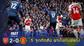 Fact หลังเกม : 5 จุดตัดสิน พาปืนใหญ่ดับห้าวผีแดง 2-0 ยึดที่ 4 พรีเมียร์ Fact หลังเกม : 5 จุดตัดสิน พาปืนใหญ่ดับห้าวผีแดง 2-0 ยึดที่ 4 พรีเมียร์