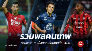 เซราะกราวนำทัพ!! รวมดารา 11 แข้งยอดเยี่ยมไทยลีก 2018 by balltoro เซราะกราวนำทัพ!! รวมดารา 11 แข้งยอดเยี่ยมไทยลีก 2018 by balltoro