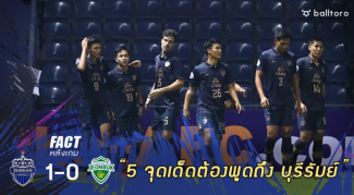 Fact หลังเกม : 5 จุดต้องพูดถึงหลัง บุรีรัมย์ เฉือน ชนบุค คว้าชัยใน ACL2019 Fact หลังเกม : 5 จุดต้องพูดถึงหลัง บุรีรัมย์ เฉือน ชนบุค คว้าชัยใน ACL2019