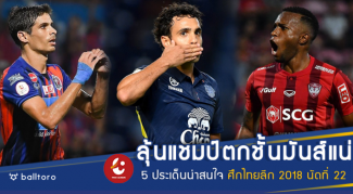เซราะกราวกำลังคึก!! 5 ประเด็นไฮไลท์ไทยลีก 2018 นัดที่ 22 เซราะกราวกำลังคึก!! 5 ประเด็นไฮไลท์ไทยลีก 2018 นัดที่ 22